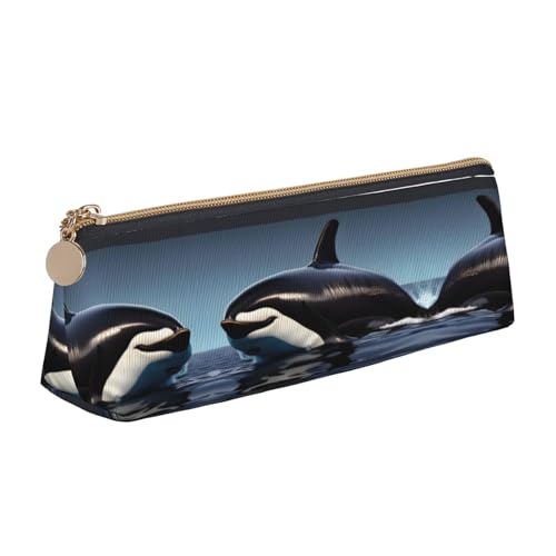Praktischem Bleistift Tasche Orca Killerwal Druck Bleistiftetui Stylisches Federmappe für Teenager Damen Studenten von Generic