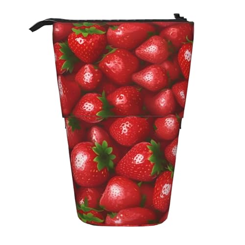 Praktischem Federmäppchen Rote Erdbeere Stiftemappe Stylisches Bleistift Tasche für College-Studenten Jungen Mädchen von Generic