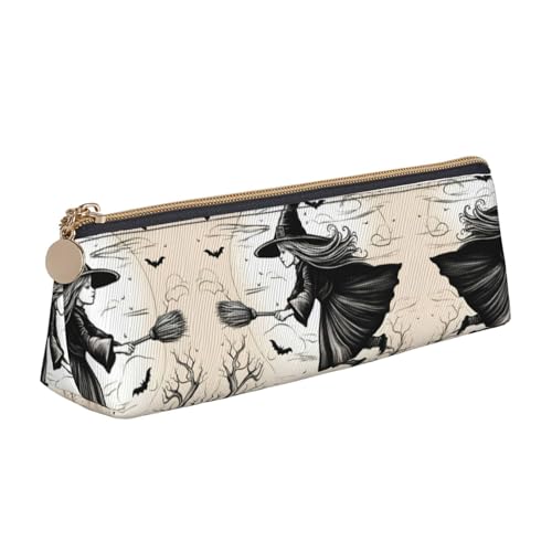 Praktischem Mäppchen Halloween Hexe fliegen Bleistift Beutel Strapazierfähig Federmappe für Schule Erwachsener Mädchen von Generic