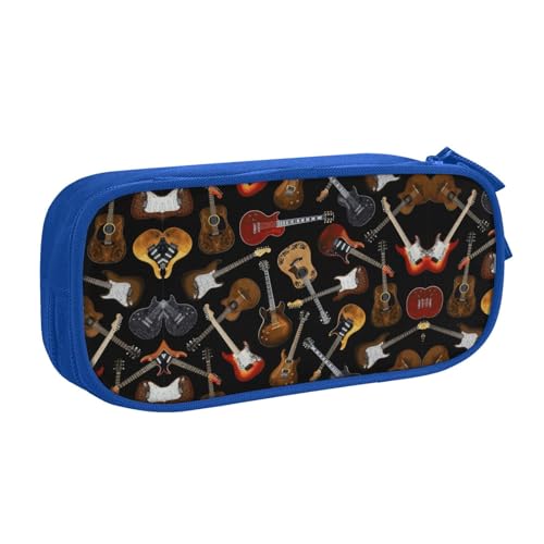 Praktischem Stiftemappe Gitarren Druck Bleistift Tasche Stylisches Federmappe für Schule Erwachsener Damen von Generic