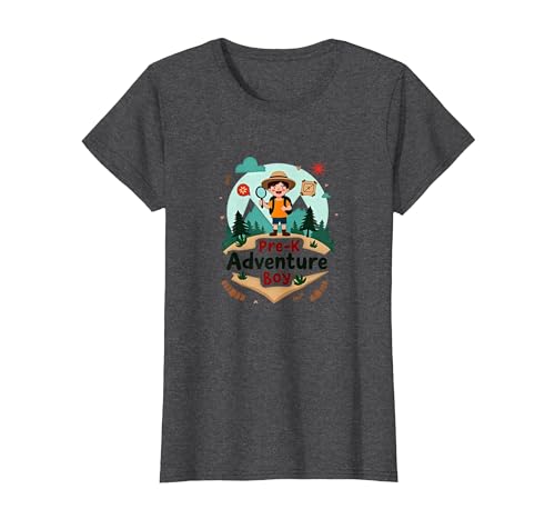 Pre-K Adventure Boy Outdoor Explorer Wildnissucher T-Shirt, Damen, Anthrazit Meliert, XS Pre-K Adventure Boy Outdoor Explorer Wildnissucher T-Shirt, Damen, Anthrazit Meliert, XS von Generic