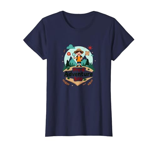 Pre-K Adventure Boy Outdoor Explorer Wildnissucher T-Shirt, Damen, Marineblau, XS Pre-K Adventure Boy Outdoor Explorer Wildnissucher T-Shirt, Damen, Marineblau, XS von Generic