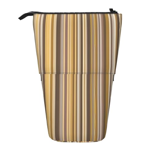 Premium Bleistift Beutel Gelbe Streifen Stiftemappe Praktischem Briefpapier Tasche für Schulsachen Mädchen Erwachsene von Generic