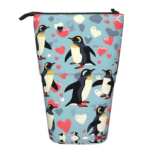 Premium Bleistiftetui Ich Liebe Pinguine Mäppchen Strapazierfähig Federmappe für Mädchen Büro Kinder von Generic