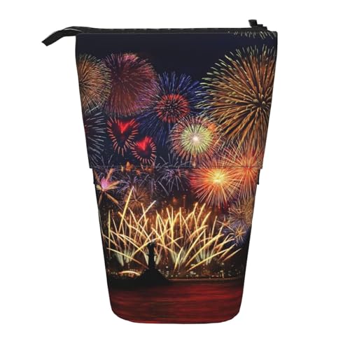 Premium Bleistifttasche Feuerwerk Druck Briefpapier Tasche Tragbar Stifthalter für Kinder Schulsachen College von Generic