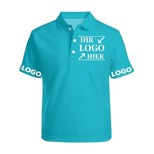 Premium Personalisiert Poloshirt Herren/Damen Mit Eigenem Logo Foto Text Polohemd Selbst Gestalten Sportliches Golf Polo Shirt Unternehmen Berufskleidung von Generic