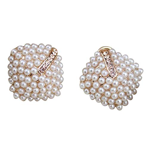 Premium Qualität 1 Paar Kristall Strass Perle Ohrringe Frauen Vintage Ohrringe Frauen Lady Mädchen Ohrringe von Generic