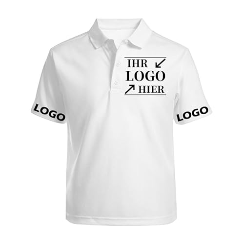 Premium Selbst Gestalten Poloshirt Herren/Damen Mit Eigenem Logo Foto Text Polohemd Personalisiert Sportliches Golf Polo Shirt Unternehmen Berufskleidung von Generic