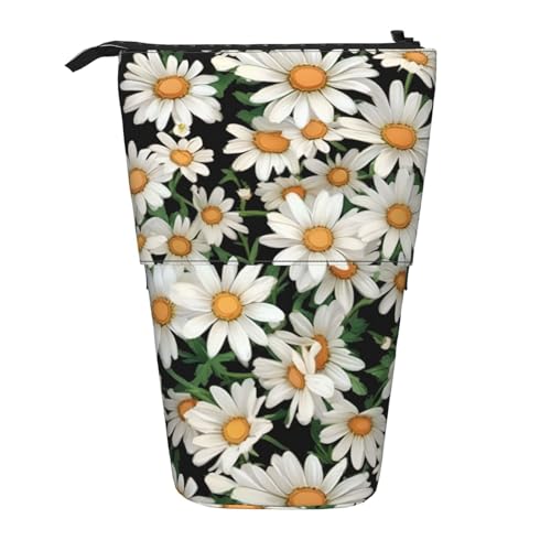 Premium Stiftemappe Gänseblümchen-Blumenmuster Stifte-Organizer Tragbar Pencil Case für Erwachsene College-Studenten College von Generic
