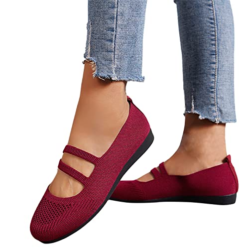 Pretty Ballerinas Damen, Balerinaschuhe Mittelalter Flache Sommerschuhe Mädchen Bequem Samtschuhe Weite H Trachtenschuhe Elegant Gymnastikschuhe von Generic