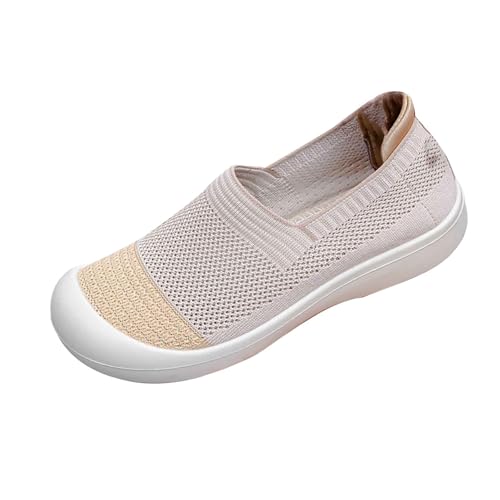 Prime-Exclusive-Discount Sommer Turnschuhe Damen Leicht Sneaker Sommer Damen Flach Walkingschuhe Mit Fußgewölbeunterstützung Runde Zehenpartie Mesh Stoffturnschuhe Plattform Schuhe Trekkingschuhe von Generic
