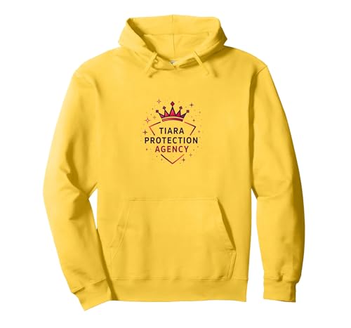 Princess Security Jungen Tiara Protection Agency Royal Guard Pullover Hoodie, Unisex für Erwachsene, Gelb, L von Generic