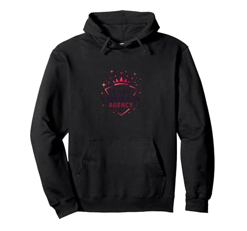 Princess Security Jungen Tiara Protection Agency Royal Guard Pullover Hoodie, Unisex für Erwachsene, Schwarz, L von Generic