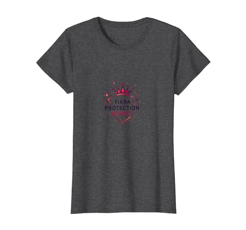 Princess Security Jungen Tiara Protection Agency Royal Guard T-Shirt, Damen, Anthrazit Meliert, XS Princess Security Jungen Tiara Protection Agency Royal Guard T-Shirt, Damen, Anthrazit Meliert, XS von Generic