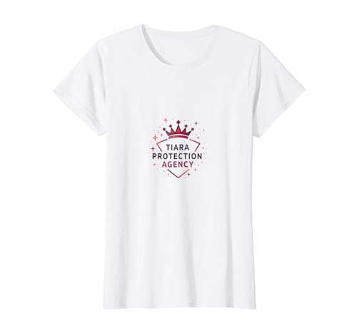 Princess Security Jungen Tiara Protection Agency Royal Guard T-Shirt, Damen, Weiß, XS Princess Security Jungen Tiara Protection Agency Royal Guard T-Shirt, Damen, Weiß, XS von Generic