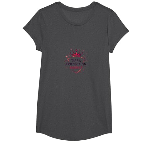 Princess Security Jungen Tiara Protection Agency Royal Guard T-Shirt, Girls, Anthrazit Meliert, XS Princess Security Jungen Tiara Protection Agency Royal Guard T-Shirt, Girls, Anthrazit Meliert, XS von Generic