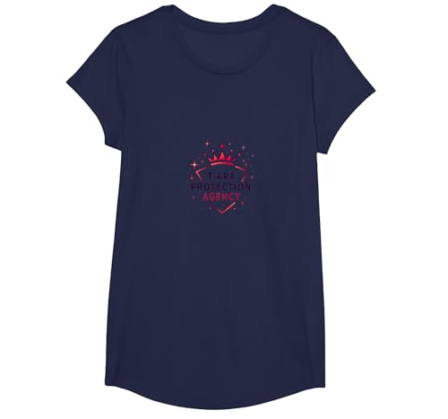 Princess Security Jungen Tiara Protection Agency Royal Guard T-Shirt, Girls, Marineblau, XS von Generic