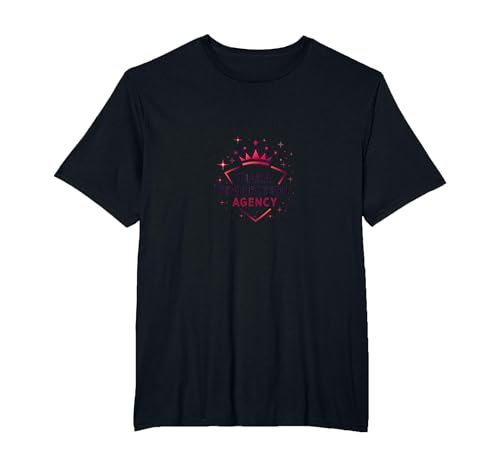 Princess Security Jungen Tiara Protection Agency Royal Guard T-Shirt, Herren Große Größen, Schwarz, 2X Tall von Generic