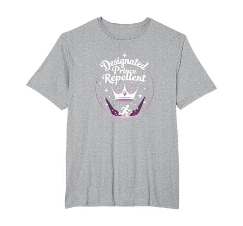 Princess Security: Designated Prince Repellent Humor T-Shirt, Herren Große Größen, Grau Meliert, 6X Tall von Generic