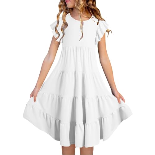 Prinzessin Kleid Mädchen Sommerkleid A Linie Kleider Abendkleider Partykleid Festlichkleid Geburtstagskleid Mädchen 7-12 Jahre Kinderkleider Kinderkleidung Teenager von Generic