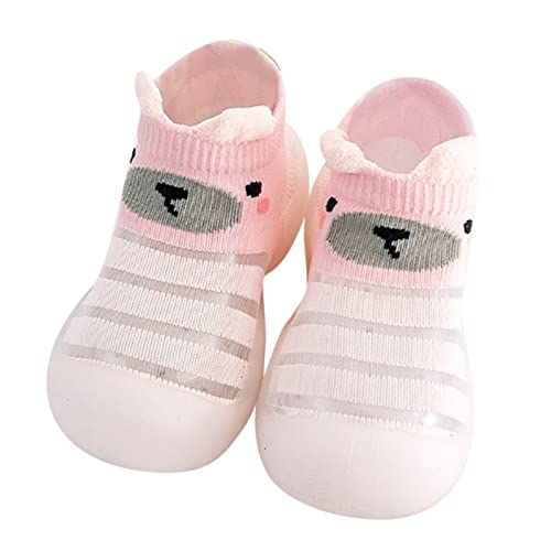 Prinzessin Schuhe 34 Baby Mädchen Tierdrucke Cartoon Socken Schuhe Kleinkind Atmungsaktives Mesh Die Bodensocken rutschfeste Prewalker Schuhe Jungs 25 (Pink, 26 Toddler) von Generic