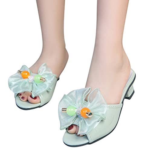 Prinzessin Schuhe MäDchen 25 Kristall Schuhe Hausschuhe Sommer Abendschuhe Kleid Schuhe mit absatz Sandalen Sommerschuhe Slip-on Einzelne Schuhe Slippers Elegant Party Schuhe Sandaletten von Generic