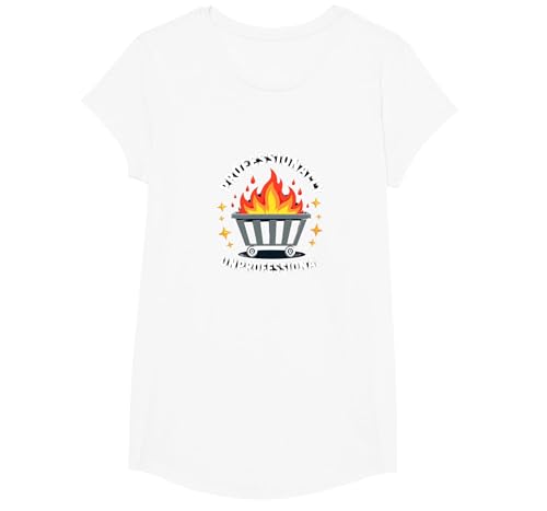 Professionell unprofessioneller Dumpster Fire Humor T-Shirt, Girls, Weiß, XS Professionell unprofessioneller Dumpster Fire Humor T-Shirt, Girls, Weiß, XS von Generic