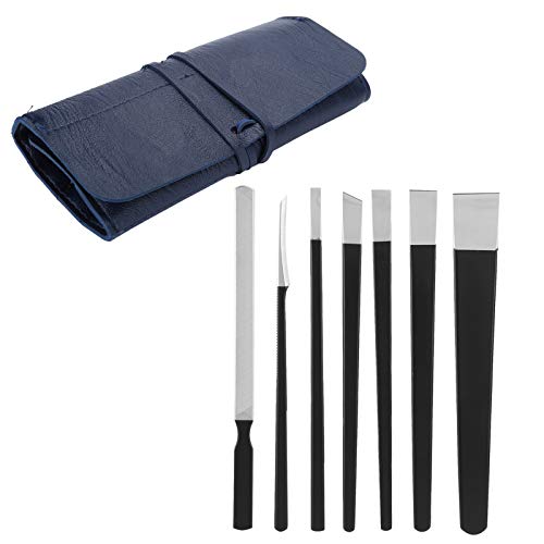 Professionelles Pediküre-Messer-Set – 7-teiliges Edelstahl-Werkzeug für Eingewachsene Zehennägel, Fußpflegeset mit PU-Ledertasche, für den Nagelstudio zu Hause von Generic