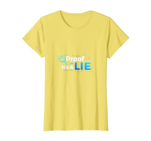 Proof Or Lie Data Geek Humor Binary Code Faktencheck T-Shirt, Damen, Gelb, XS von Generic