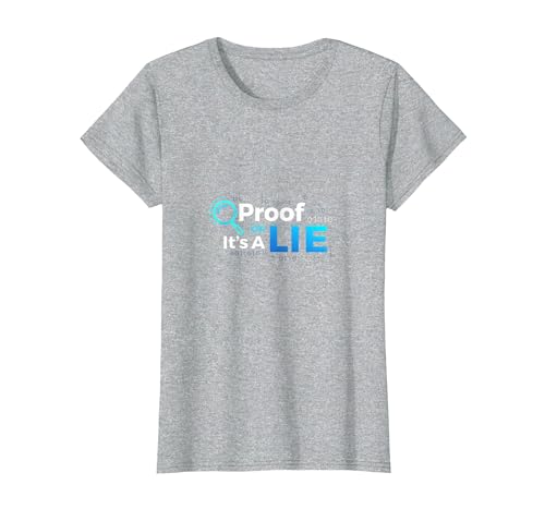 Proof Or Lie Data Geek Humor Binary Code Faktencheck T-Shirt, Damen, Grau Meliert, 3XL von Generic