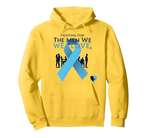 Prostatakrebsbewusstsein: Kampf für die Männer, die wir lieben Pullover Hoodie, Unisex für Erwachsene, Gelb, L von Generic