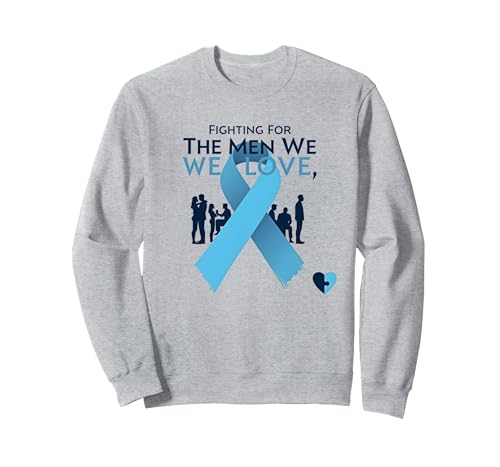Prostatakrebsbewusstsein: Kampf für die Männer, die wir lieben Sweatshirt, Unisex für Erwachsene, Grau Meliert, M von Generic