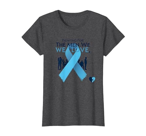 Prostatakrebsbewusstsein: Kampf für die Männer, die wir lieben T-Shirt, Damen, Anthrazit Meliert, XS Prostatakrebsbewusstsein: Kampf für die Männer, die wir lieben T-Shirt, Damen, Anthrazit Meliert, XS von Generic