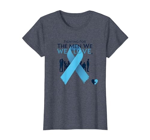 Prostatakrebsbewusstsein: Kampf für die Männer, die wir lieben T-Shirt, Damen, Blau Meliert, XS Prostatakrebsbewusstsein: Kampf für die Männer, die wir lieben T-Shirt, Damen, Blau Meliert, XS von Generic