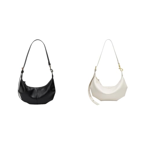 Pu Leder Crossbody Bag Frauen Mädchen stilvolle Crescent -Tasche mit verstellbarer Hobo Handtasche von Generic