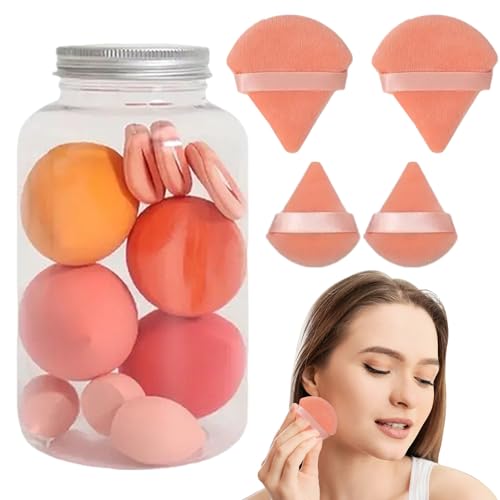 Puffé-Set ohne Absplittern – Mini Beauty Mischen Werkzeuge, Set mit weichen Make-up-Schwämmen | Set mit leichten Kosmetik-Applikatoren, trockene Nass-Grundierung, Mischung für Damen, Freundin, Mutter von Generic
