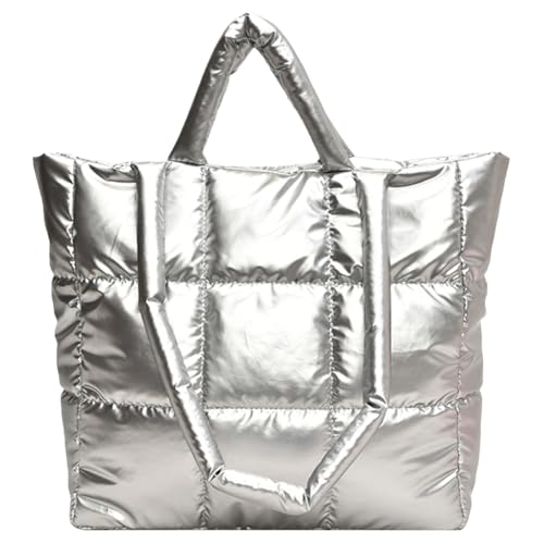 Puffer Einkaufstasche for Frauen gesteppte Umhängetasche Polsterung Puffy Tasche mit Reißverschluss for die Arbeit Travel Fitnessstudio von Generic