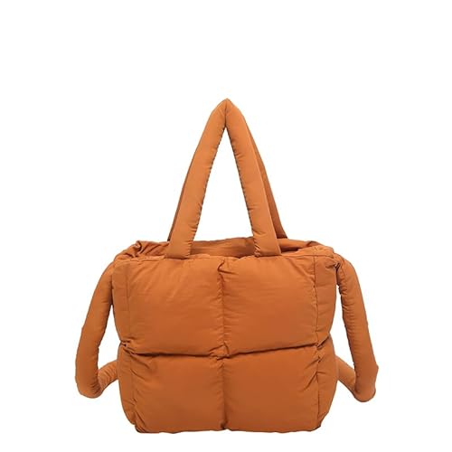 Puffer Einkaufstasche gestackte Umhängetasche weich gepolsterte Crossbody -Tasche Leichtes Kissenkäufer for Frauen Arbeit Reisen (hellbraun) von Generic