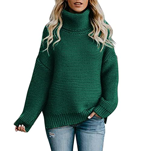 Pullover Damen, Damen Pullover Lässig Warm Rollkragenpullover Langarm Große Größen Strickpullover Einfarbig Rollkragen Sweater Elegant Pulli Sweatshirt Winter Strickpulli Oberteile Pullover Damen, Damen Pullover Lässig Warm Rollkragenpullover Langarm Große Größen Strickpullover Einfarbig Rollkragen Sweater Elegant Pulli Sweatshirt Winter Strickpulli Oberteile von Generic
