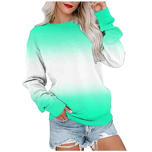 Pullover Damen, Pullover Damen Elegant Sweatshirt Oversized Rollkragenpullover Schwarz Street One Pullover Damen Sweatshirts Für Winterpullover Longbluse Weiß Lang Kuschelpullover (Grün,M) von Generic