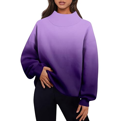 Pullover Damen, Sweatshirt Damen Oversized Pullover Herbst Kaschmir Pullover Damen Pärchen Cashmere V Ausschnitt XXL Flauschig Longpullover Für Pullover Damen Weiss Gestreifter (Violett,3XL) von Generic