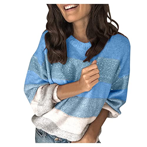 Pullover Damen Leopard Strickpullover Langarm Rundhals Sweater Patchwork Sweatshirt Herbst Winter Elegant Pulli Warme Lose Blusen Oberteile Tops Pullover Damen Leopard Strickpullover Langarm Rundhals Sweater Patchwork Sweatshirt Herbst Winter Elegant Pulli Warme Lose Blusen Oberteile Tops von Generic