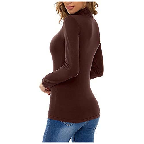 Pullover Damen Rollkragenshirt Elegant Langarm Shirt Rolli Basic Weicher Pullover Dünn Stretch Unterziehrolli für Herbst Winter Pullover Damen Rollkragenshirt Elegant Langarm Shirt Rolli Basic Weicher Pullover Dünn Stretch Unterziehrolli für Herbst Winter von Generic