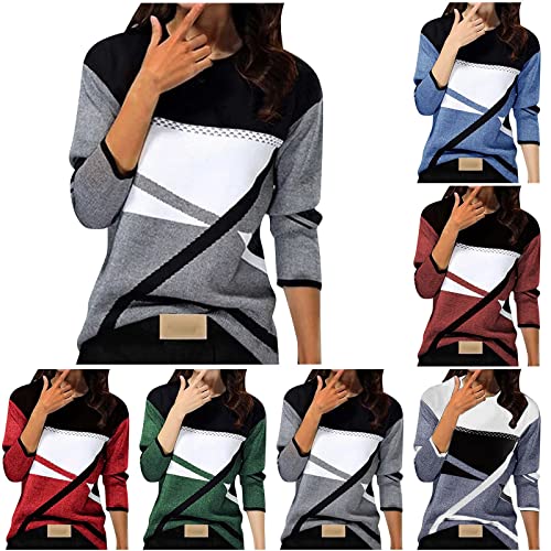 Pullover-Damen Sweatshirt Damen Sweatshirt Damen Ohne Kapuze Pullover Pulli Langarm Damen Pullover Herbst Große Größen Black Friday Angebote 2024 Weihnachtspullover Damen Lang von Generic