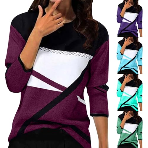 Generic Damen Winter: Sweatshirt Damen Ohne Kapuze Pullover Pulli Langarm Sportshirt Lange Winterpullover Geometrischer Druck Sweatshirts Bunte Pullover Herbst Pullis Wollpullover XL Zz-minzgrün Generic Damen Winter: Sweatshirt Damen Ohne Kapuze Pullover Pulli Langarm Sportshirt Lange Winterpullover Geometrischer Druck Sweatshirts Bunte Pullover Herbst Pullis Wollpullover XL Zz-minzgrün von Generic