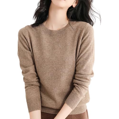 Pullover Für Damen Wollpullover Herbst Leichte Merino Wolle Elegante Einfarbiger Rundhals Dünner Langarm Winterpullover Warmer Lang Kaschmirpullover Damen Cashmerepullover Longpullover Für von Generic