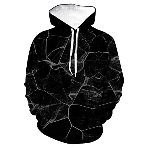 Pullover Herren, Unisex 3D Druck Oversized Hoodie Kapuzenpullover Langarm Sweatshirt Drawstring Pullover mit Taschen Kapuzensweatshirt Casual Streetwear Herren Pullover 3XL von Generic