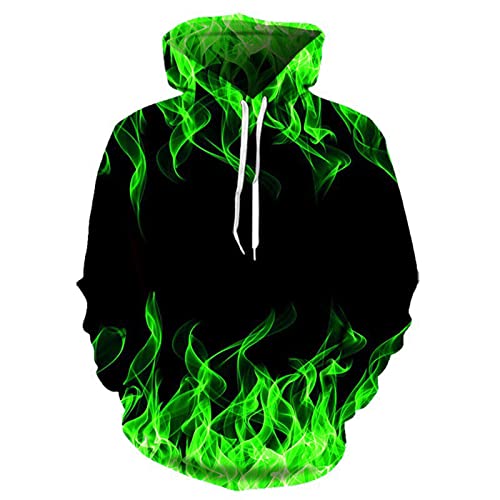 Pullover Herren, Unisex 3D Druck Oversized Hoodie Kapuzenpullover Langarm Sweatshirt Drawstring Pullover mit Taschen Kapuzensweatshirt Casual Streetwear Hoodie Herren Oversize XXL von Generic