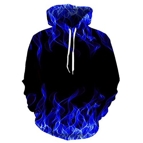 Pullover Herren, Unisex 3D Druck Oversized Hoodie Kapuzenpullover Langarm Sweatshirt Drawstring Pullover mit Taschen Kapuzensweatshirt Casual Streetwear Hoodie Oversize 4XL von Generic