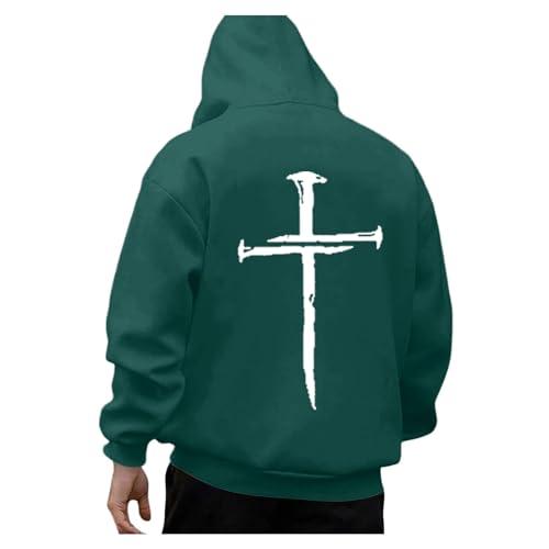 Pullover Herren Hoodie mit Backprint Pullover mit Kapuze Streetwear Hoodie Sweatshirt Winter Warm Fleece Pulli Kapuzenpullover Männer Pullover Y2k Kapuzenpulli Sweatpullover Backprint Hoodie Herren von Generic